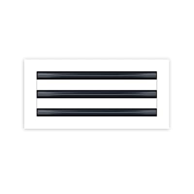 BUILDMART - 14x6 White Modern AC Vent Cover - Decorative Air Vent - Standard Linear Slot Diffuser - Register Grille for Ceiling, Walls & Floors - Texas Buildmart