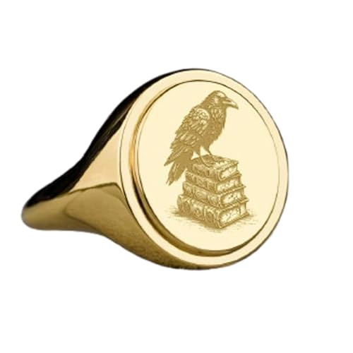 Bague corbeau en argent de haute joaillerie avec finitions dorées exclusives