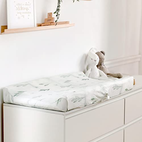 Image of GRSSDER Stretch Ultra Soft Jersey Knit Changing Pad Cover Set 2 Pack, Change Table Pad Covers Fit 32 inch /34 inch x 16 inch Pads Safe and Snug, Stylish Watercolor Animals for Baby, Mint Green