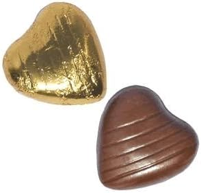 Gold Foil Chocolate Hearts Wedding Favours x50