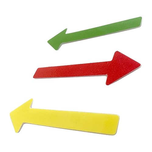 GRAFBURG - 30 flechas magnéticas de 6 cm – Flechas de color rojo, amarillo y verde – para presentaciones, oficina y hogar
