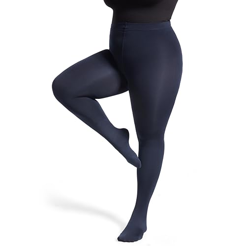 Image of Frola Plus Size Fleece Lined Tights Women Winter Warm Thermal Tights, 11+ Colors High Waisted Opaque Pantyhose