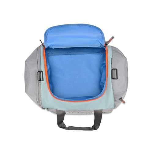 Image of Skybags Athletix Unisex Gym Duffle Bag | 28L Travel Duffel for Men & Women | Lightweight Sports & Fitness Bag with Shoulder Strap (Grey)