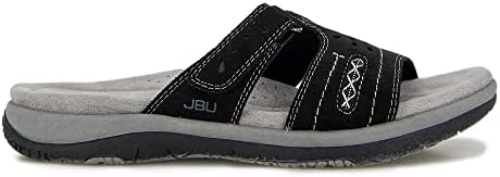 JBU by Jambu Women's SISSEY Vegan Slide Sandal, Black, 8.5 | Image 4