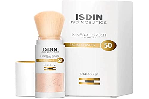 ISDIN Mineral Brush Powder, Facial Pollution and Blue Light Protection, a Complement to your Sun Care Routine, Suitable for Sensitive Skin