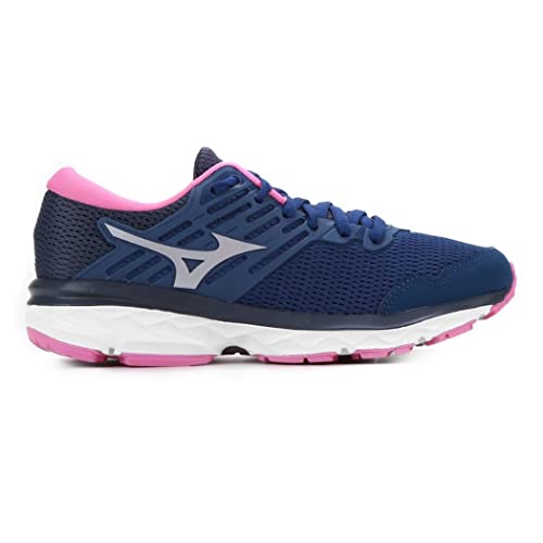 Mizuno Hawk 3 Tênis de Corrida, Feminino, Azul (2076-Escuro/Prata), 36