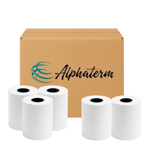 Alphaterm Bobina Térmica para Cupom Fiscal, 80x30mm, Branco, Caixa com 10 Unidades