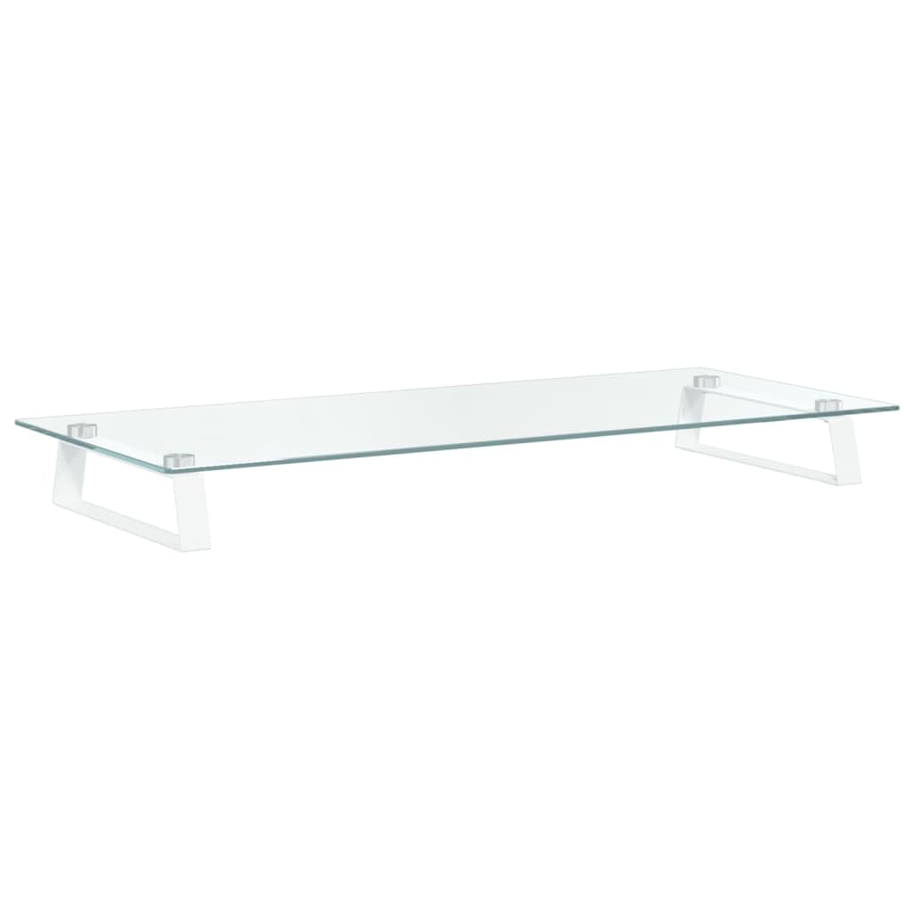 Generico Supporto per Monitor Bianco 80x35x8cm Vetro Temperato e Metallo,Dispositivi elettronici,Accessori per dispositivi elettronici,Accessori per Computer,Rialzi e Supporti per computer-374221