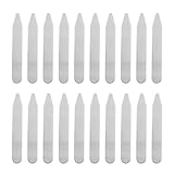 Sarini 20PCS Men's formal shirt metal collar stay, steel shirt collar insert 70x10x0.8mm