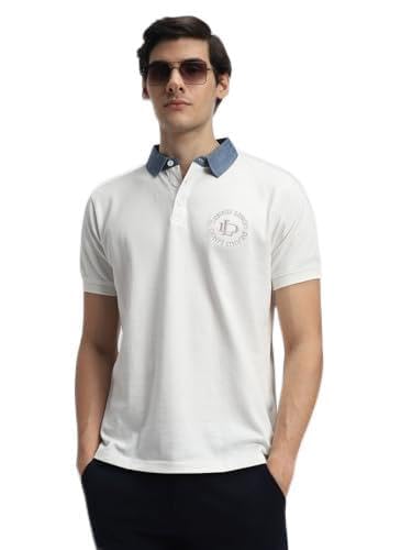 dennis lingo Men's Maroon Cotton Polo Neck Tshirt, Regular Fit Half Sleeve-picture-10