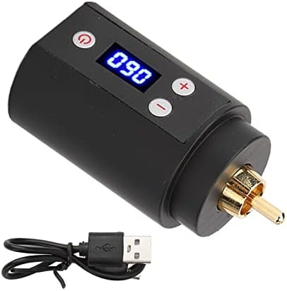 Tattoo Power Supply, Ultra Light Wireless Tattoo Battery 1500mAh Tattoo Machine Power Supply with LED Display, Adjustable Voltage Tattoo Pen Power Supply, RCA Interface