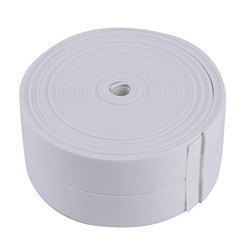 SSFFSJDM 3.4m * 38mm DIY self-adhesive waterproof white sealing tape mosaic PVC bathroom kitchen wall sticker
