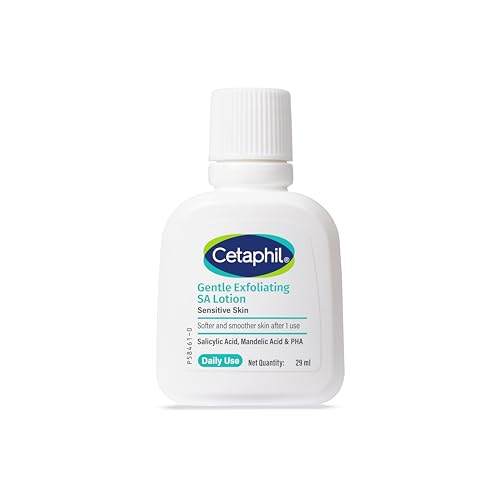 Cetaphil Gentle Exfoliating SA Lotion 29ml | Lightweight Daily Moisturizer with Salicylic Acid, Mandelic Acid & Gluconolactone | 48 Hr Hydration & Gen