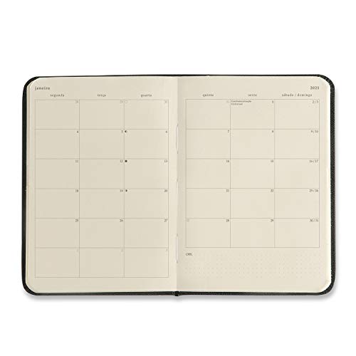 Agenda Planner Cicero 2021 Minerais Semanal Planejamento 17x24 (Grande) Mármore Branco