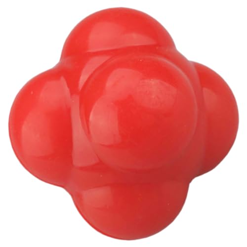 BESPORTBLE Pelota De Entrenamiento Hexagonal Pequeña Pelota De Ejercicio Agilidad Ayuda Softbol Bola De Reflejos De Boxeo Pepinillo Pelota De Reacción para Beisbol Gel De Sílice Rojo