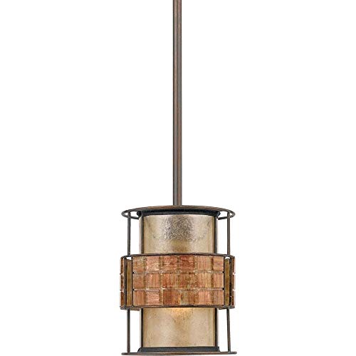 Quoizel MC842PRC Laguna Mica Drum Mini Pendant Lighting, 1-Light, 60 Watts, Renaissance Copper (9 H x 6 W)