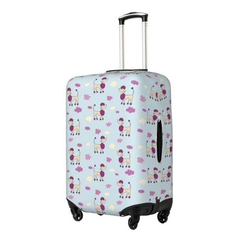 Funny Cute Poodle Dog_A Luggage Cover Protector Anti-Scratch Washable Fits 18-32 Inch Luggage-Small2