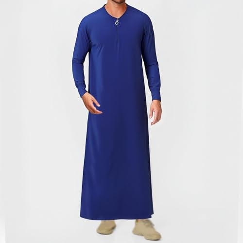 Abaya Dubaï homme : vêtement islamique ample zippé