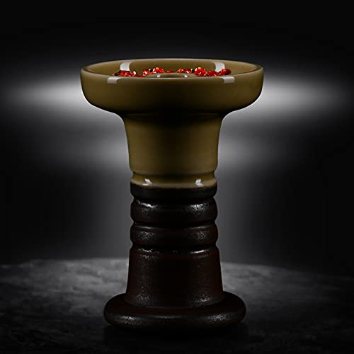 Shisha kopf Kitosun Venus Hookah Bowl Schale mit Rand kompatibel mit HMD Provost & Foil, Shisha Geschmack 20 g letzte 1,5-2 Stunden (Rosteisen)
