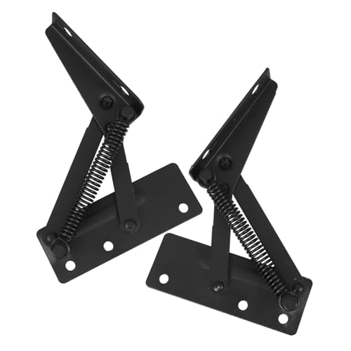 HOMOCONO 1ペアスプリングヒンジ 折りたたみ型ドア用 蓋サポート ガレージやキャビネットになリフトアップヒンジ 高耐久性製
