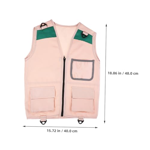 2pcs Boy Girl Explorer Vest Outfit Boy Girl Adventure Cosplay Prop Stage Performance Vest for Comfortable Multiple Pockets for Role Play and Exploration2