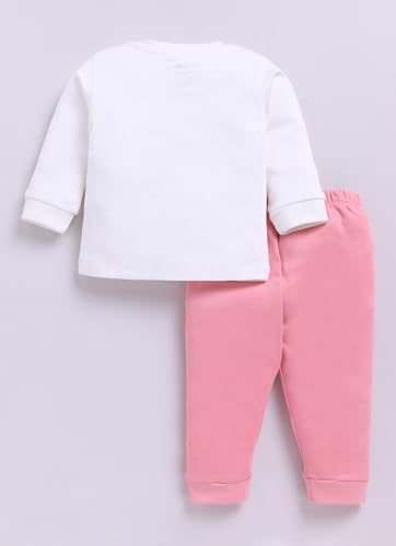 Image of Smart Baby Cotton Night Suit for Girls | Baby Girl Dress 6-18 Months Stylish | Full Sleeve Pajama Set with Mushroom House Print | Infant Nightwear & Kids Clothes