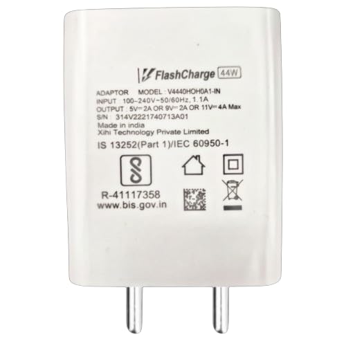 Image of Original 44w Flash Charger Adapter Compatible with vivo V40, V40 Pro, V30, V30e, V30 Pro, V29, V29e V29 Pro, V25, V25 Pro, V23, V23 Pro (44w Adapter)