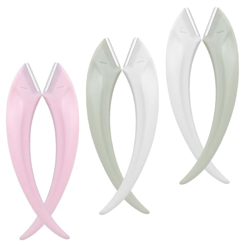 Beaupretty 6 Piezas Afeitadoras de Cejas Portátiles Inoxidable Cuchillas Faciales para Mujeres y Hombres para y