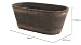Oblong Walnuss-Indoor Outdoor Barrel Kunststoff Trough Planter Blumentopf