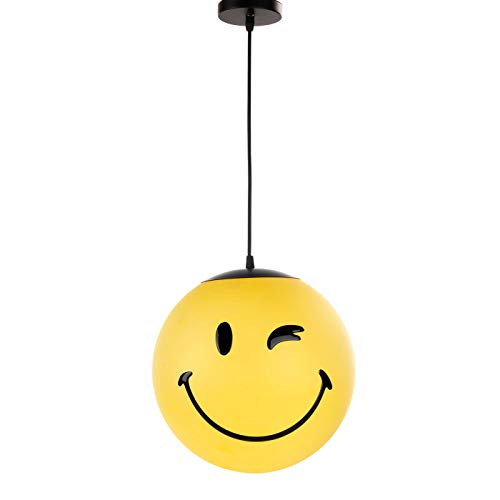 ONLI Lampada Sospensione Smiley World BIRBO Giallo con Lampadina LED