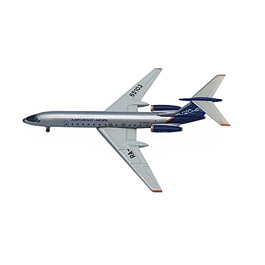 1/500 skala Russia Airlines TU-134 Flygplanslegeringsmodell, vuxenleksaker och present, 6,5 cm x 6 cm