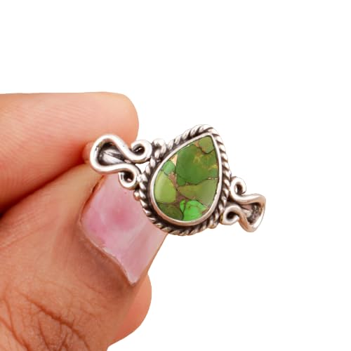 Miniatura 9 de Natura Blue Flash Labradorite Gemstone Ring 925 Sterling Silver Handmade Ring For Women Wedding Engagement Gift For Her Tear Drop Solitaire