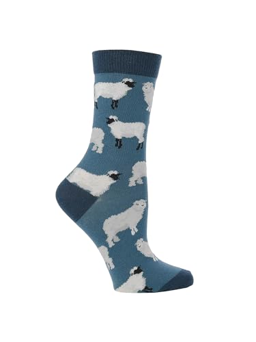 Image of WHD Sheep Crew Socks for Women & Men | Farm Animal Lover Socks, Barnyard Fun