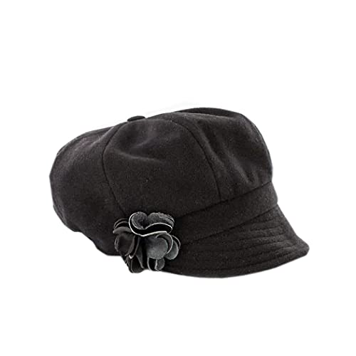 Mucros Weavers Ladies Newsboy Hat – Black