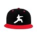 NMNRRPTLS Karate Punch Silhouette Flat Brim Hat Boys Girls Fashion Hip Hop Style Contrast Color Flat Bill Hat Red