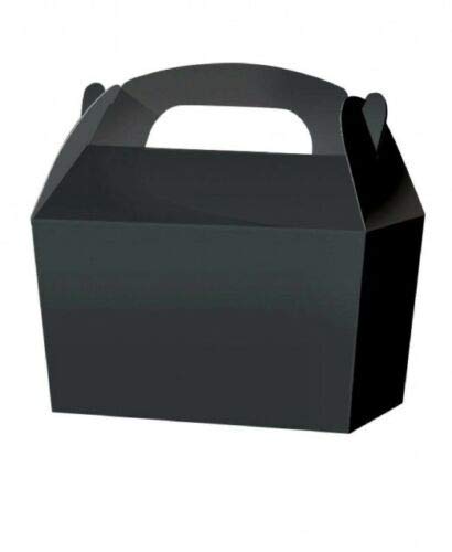 EliteKoopers 10 Pcs Plain Paper Treat Cupcake Box For Gift Party Birthday Loot Bag (Black)
