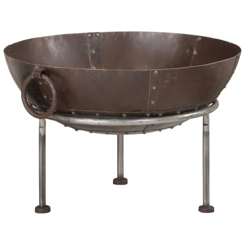 vidaXL Brasero de Hierro 55x55x38 cm, brasero de jardín, brasero portátil, brasero Camping, brasero de Exterior, brasero pequeño, brasero Patio