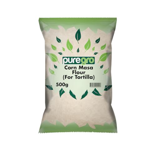 Puregro Corn Masa Flour | Premium Quality | Smooth and Fine Texture | Ideal for Tortilla Chips | Corn Flour | Tortillas | Can be Used as Thickner | Pack of 1 | Weight 500g