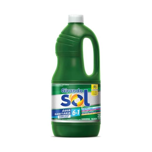 Girando Sol Água Sanitária Verde Tradicional 2L Alvejante Sanitário Com Cloro Ativo Verde Uma Aliada Indispensável Na Limpeza Pesada : Sua Casa Merece O Melhor Cuidado