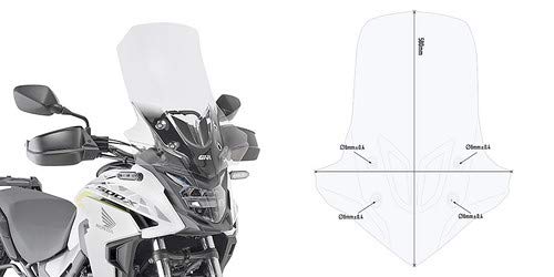 D1171ST|290 PARABREZZA VISIERA SCHERMO CUPOLINO PARAVENTO GIVI COMPATIBILE CON HONDA CB 500 X 2021 MOTO SCOOTER