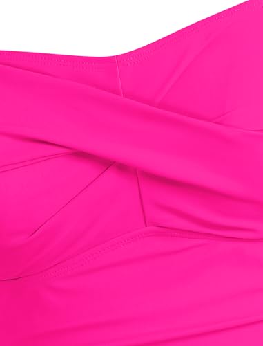 Image of ZAFUL Tankini Swimsuits for Women Tummy Control High Waisted Twist Front Ruched Two Piece Bathing Suit