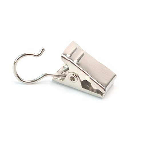 Anillas de cortina con clips metálicos CORHAD para colgar accesorios decorativos pack de 20 8