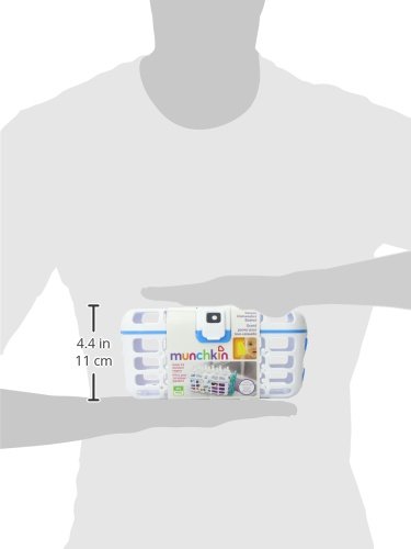 Diagram showing the dimensions of the Munchkin Deluxe Dishwasher Basket