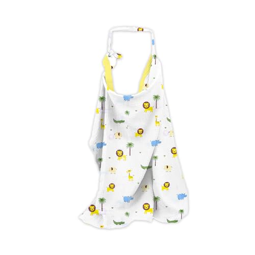 Image of MOM's HOME Organic Cotton Muslin Nursing Cover For Breastfeeding Apron|Lion,1 Count,Multicolor