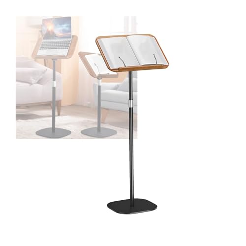 Soporte de madera maciza de 180° ajustable para lectura ergonómica y música