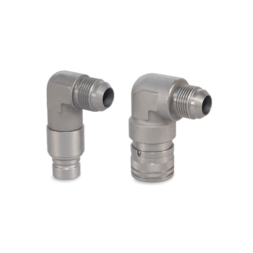 Image of 1 /2″ 90 Degree Flat Face Hydraulic Quick Couplers Set - 3 /4″ JIC Port