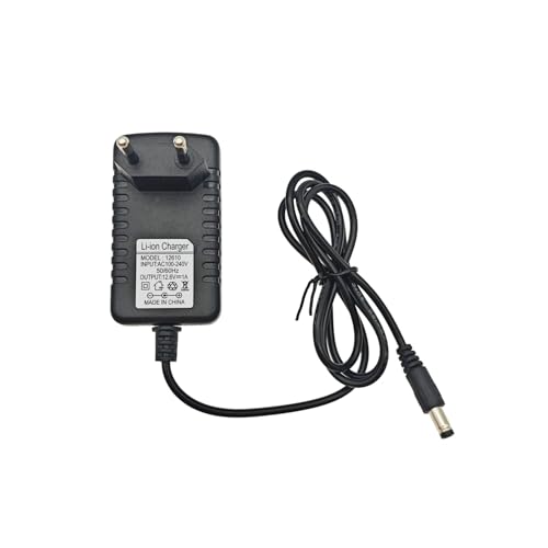 JZK - Adaptador de corriente 12.6V 1A para pistola de masaje, adaptador de cargador de pistola de masaje de 12.6V de repuesto, cargador de alimentación convertidor