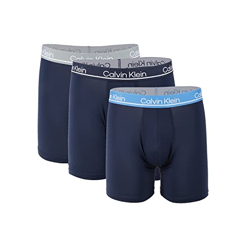 Calvin Klein Men`s Microfiber Stretch Boxer Briefs 3 Pack (Large, Black(NP2444-401)/G_B_B)