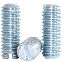 Slotted Socket Set Screws, Cup Point, 5/16-18 x 5/16", Alloy Steel, Case Hardened, Zinc, Slotted Drive (Quantity: 100) Coarse Thread, Thread Diamater: 5/16 inch x Length: 5/16 inch