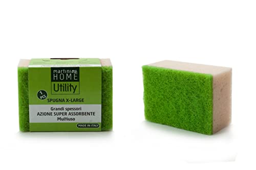 MartiniSPA Home Utility 7047p00 éponge, polyuréthane, Fibre abrasif, Multicolore, 7 x 10 x 4.5 cm Cover